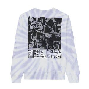 TAYLOR SWIFT MIDNIGHTS LAVENDER TIE DYE CREWNECK